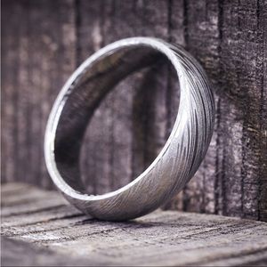 Men’s stainless steel Demascus ring 6mm wide